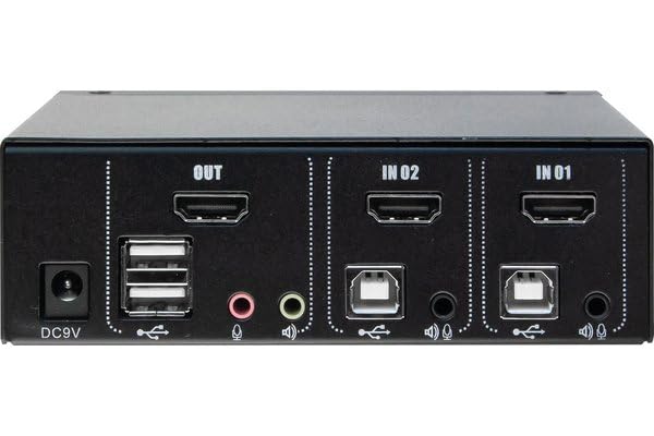 DEXLAN KVM switch 2 ports HDMI 4K / USB / Audio + câbles