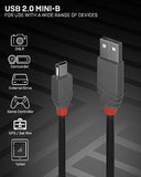 LINDY Câble USB 2.0 type A vers Mini-B Anthra Line 3m