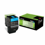 LEXMARK 702C cartouche de toner cyan capacité standard 1.000 pages pack de 1 retour program