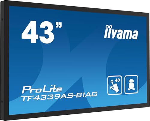 iiyama TF4339AS-B1AG écran plat de PC 108 cm (42.5") 3840 x 2160 pixels 4K Ultra HD LED Écran tactile Noir