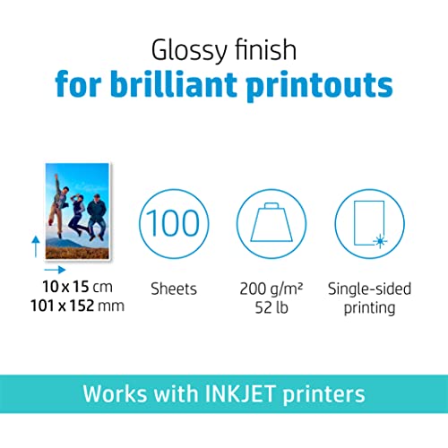 HP original Q2510A Semi-glossy photo paper Ink cartridge 200g/m2 A4 100 sheets 1-pack