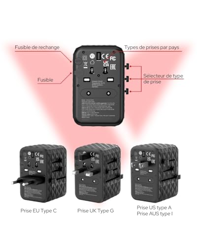 VERBATIM GAN III UNIVERSAL TRAVEL ADAPTER UTA-05 WITH 2 X USB-C PD 65W & QC 4+ / 2 X USB-A WCF (P)