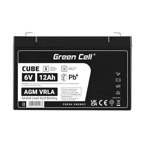 Green Cell AGM Battery 6V 12Ah - Batterie - 12.000 mAh Sealed Lead Acid (VRLA)