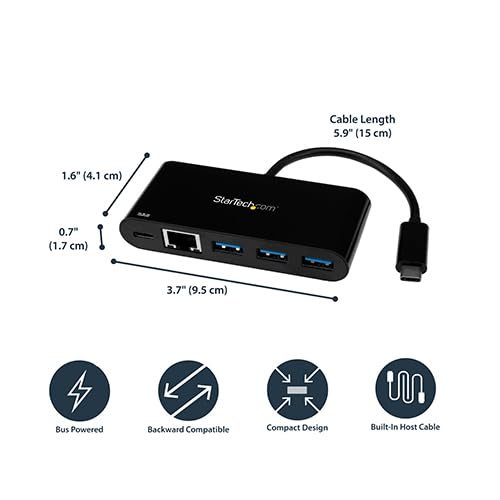 Adapter Hub USB C to Ethernet 3 Port