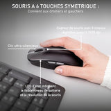 CHERRY Pack clavier & souris STREAM DESKTOP sans fil noir
