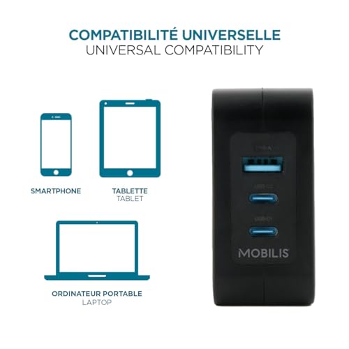 Charger 100W 2USB C 1USBA GaN cable 100W
