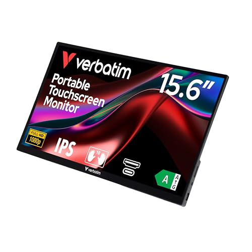 VERBATIM PMT-15 PORTABLE TOUCHSCREEN MONITOR 15.6p FULL HD 1080P METAL HOUSING WCF (P)