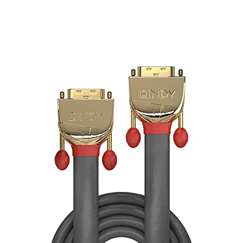 LINDY 20m DVI-D Dual Link Cable Gold Line Digital Dual Link Connector 24+1