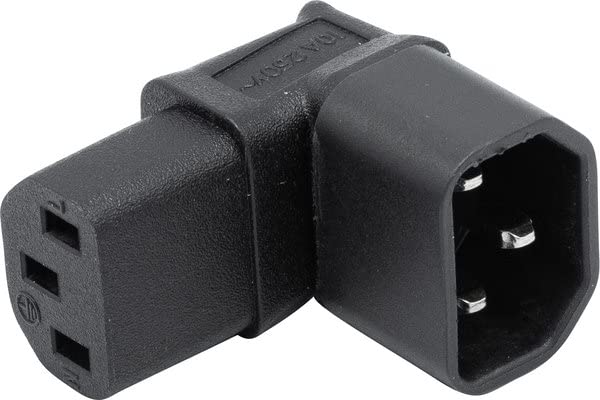 Adaptateur IEC C14 / IEC C13 coudé