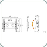 AAVARA Support mural EE5040 inclinable pour écrans 26-52