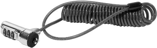 Antivol PC portable à code et câble spirale extensible 1,8M