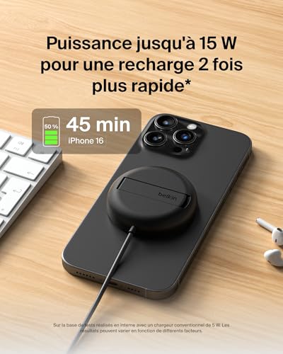 BELKIN BOOST CHARGE Qi2 15w Magnetic Pad Black