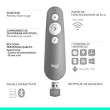 Logitech 910-006520 télécommande Bluetooth/RF Gris