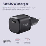 TRUST Maxo 20W Ultra-Compact USB-C PD Charger EU Black