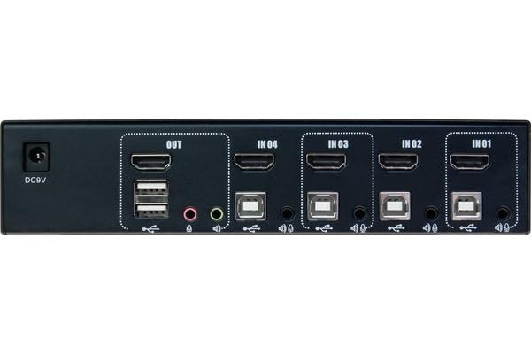 DEXLAN KVM switch 4 ports HDMI 4K / USB / Audio + câbles