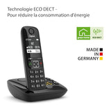 Gigaset AS690A tél. DECT+REPONDEUR - base + combiné noir