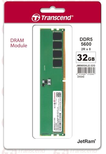 TRANSCEND 32Go JM DDR5 5600 U-DIMM 2Rx8 2Gx8 CL46 1.1V