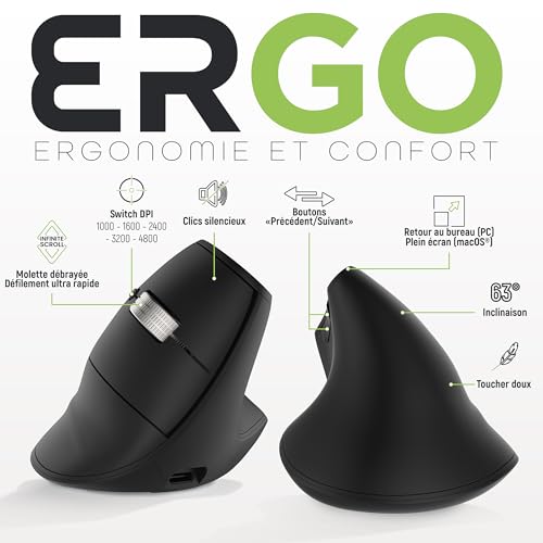 TNB Vertical rechargeable wireless mouse ERGO INFINITE
