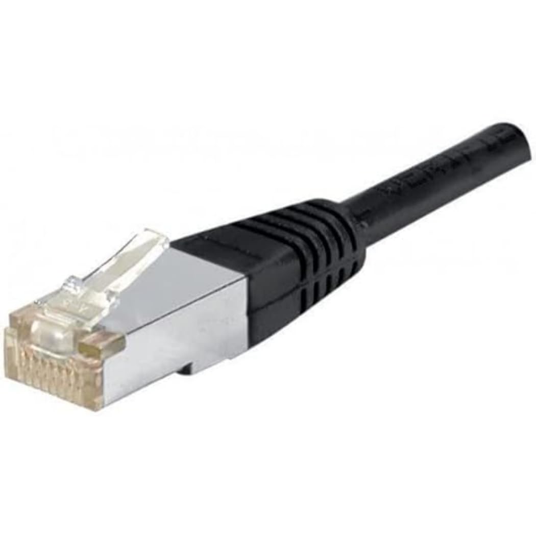Cordon RJ45 catégorie 6A F/UTP noir - 0,5 m