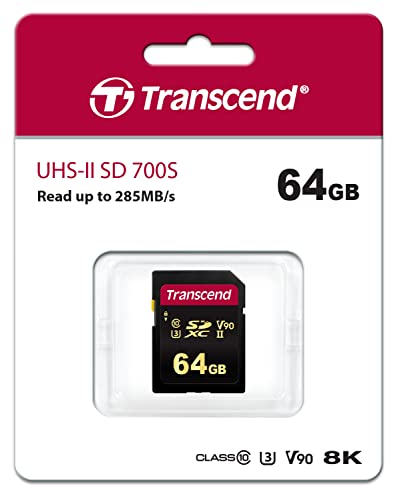 TRANSCEND 64Go SDXC Class3 UHS-II Card Appareil photo et caméscope DSLR