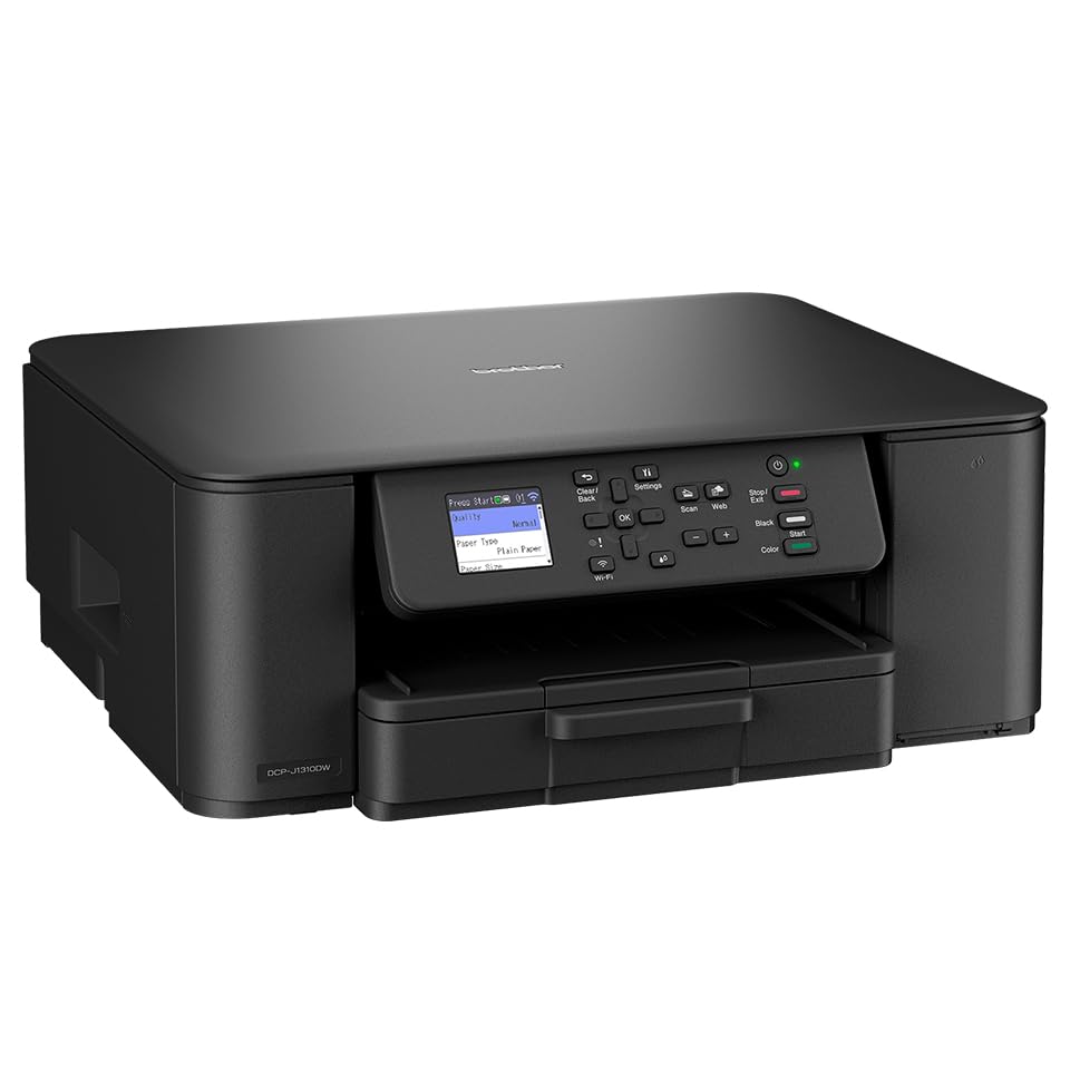 BROTHER DCP-J1310DW Compact 3-in-1 wireless inkjet printer with duplex print 16ppm