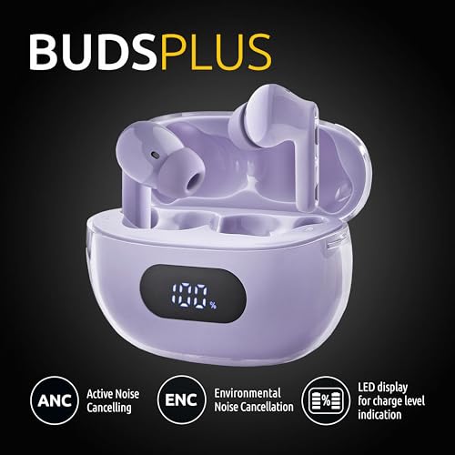 INTENSO Ecouteurs BUDS PLUS sans fil, violets