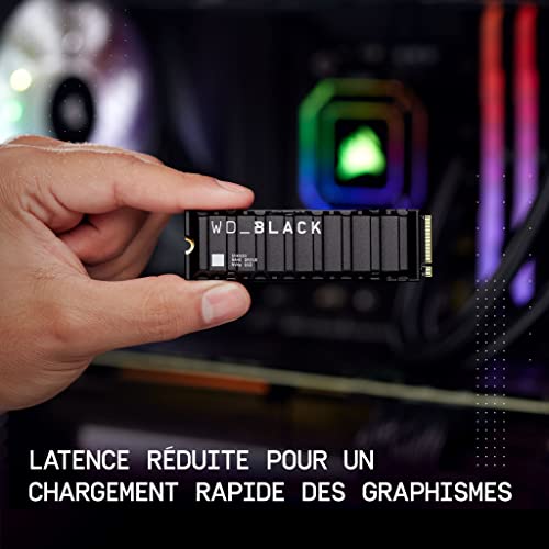 WD Black 1To SN850X NVMe SSD Supremely Fast PCIe Gen4 x4 M.2 with heatsink internal single-packed POWERED BY SANDISK