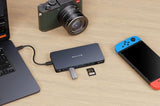 TARGUS HyperDrive Universal Silicon Motion USB-C 10-in1 Dual HDMI Docking Station - Grey - B2B only