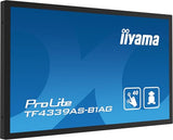 iiyama TF4339AS-B1AG Écran d'affichage dynamique Écran plat de signalisation numérique 108 cm (42.5") LED 500 cd/m2 4K Ultra HD Noir Écran tactile Intégré dans