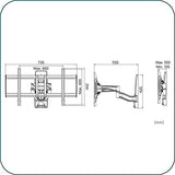 AAVARA Bras mural A6041 pour écrans 26-52