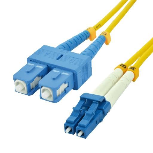 MCL SC/LC duplex singlemode 9/125 OS2 optical fiber - 15m