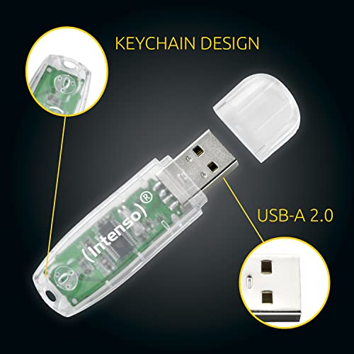 INTENSO Clé USB 2.0 Rainbow Line - 32 Go Transparent