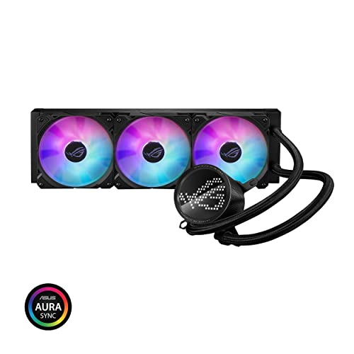 ASUS ROG RYUO III 360 ARGB all-in-one CPU liquid cooler with Asetek 8th gen pump solution and Anime Matrix LED Display