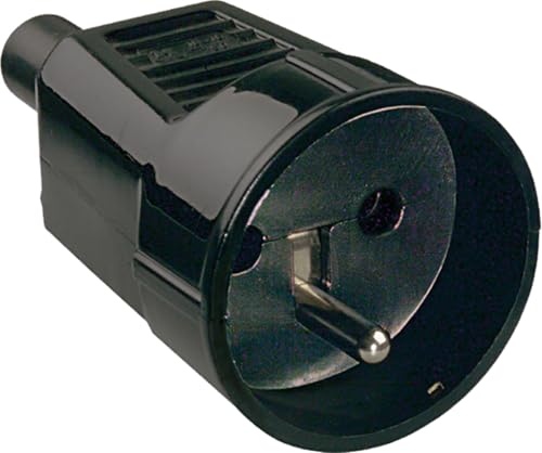 BACHMANN Prise secteur 2P+T 16 A femelle noire