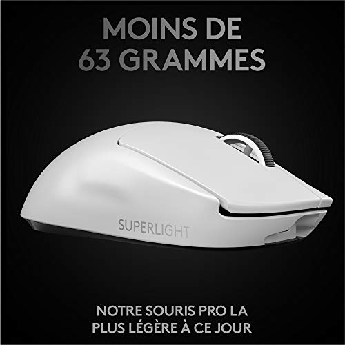 LOGITECH PRO X SUPERLIGHT Wireless Gaming Mouse Mouse optical 5 buttons wireless 2.4 GHz USB LIGHTSPEED receiver white