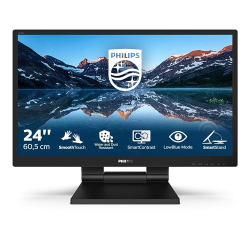 PHILIPS 242B9T 24" - écran tactile - 1920 x 1080 Full HD (1080p) @ 60 Hz - IPS - 250 cd/m² - 1000:1 - 5 ms - HDMI, DVI-D, VG DP,HP