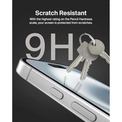 BELKIN ScreenForce Pro Tempered Glass AM Screen Protector - iPhone 16/15/14 Pro