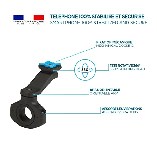 MOBILIS Housse résistante + Support Moto U.FIX pour smartphone - Noir