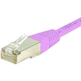 Cordon RJ45 catégorie 6 S/FTP rose - 0,3 m