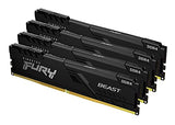 KINGSTON 128Go 3200MHz DDR4 CL16 DIMM Kit of 4 FURY Beast Black
