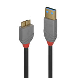 LINDY Câble USB 3.0 Type A vers Micro-B Anthra Line 3m