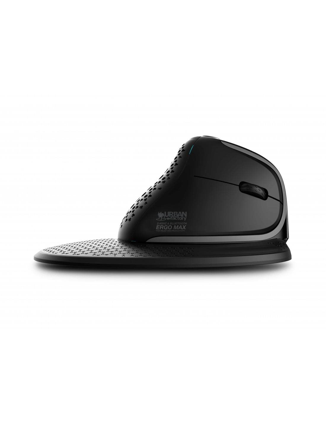 URBAN FACTORY ERGO PRO MAX Wireless Right Hand Mouse 2.4GHZ Bluetooth 5.0 Rechargeable 4000DPI Handrest
