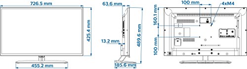 PHILIPS téléviseur professionnel 19" 19HFL5014W HD LED