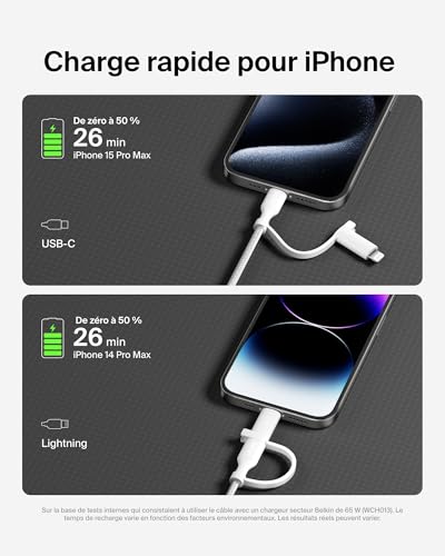 BELKIN 2-in-1 USB-C and LTG cable