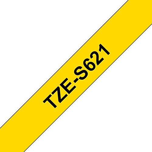 BROTHER P-TOUCH TZE-S621 noir sur jaune  9mm extra gluey
