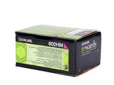 LEXMARK 802C cartouche de toner cyan faible capacité 1.000 pages pack de 1 retour program