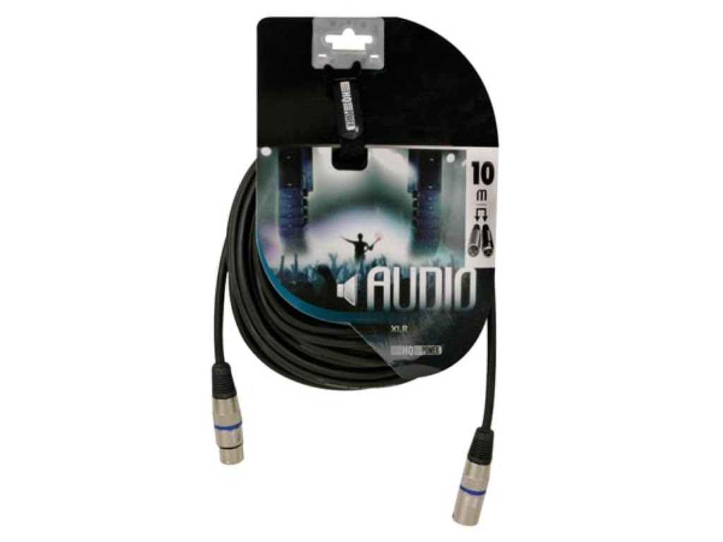 Rallonge xlr 3P male / femelle noir 10m