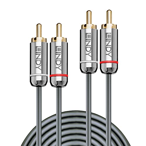 LINDY Cromo Line Audio Cable Stereo RCA-RCA M-M 3m anthrazit
