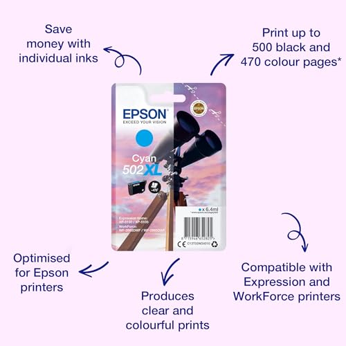 EPSON 1LB Singlepack Cyan 502XL Ink