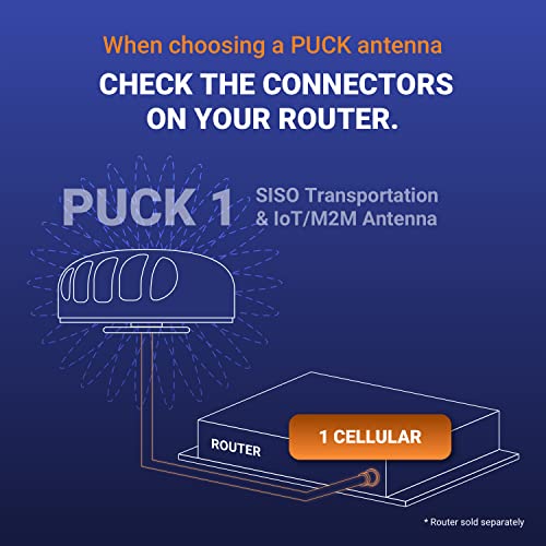 Antenne PUCK IP68 4G LTE et WiFi 2.4GHz 6dBi cable 2m